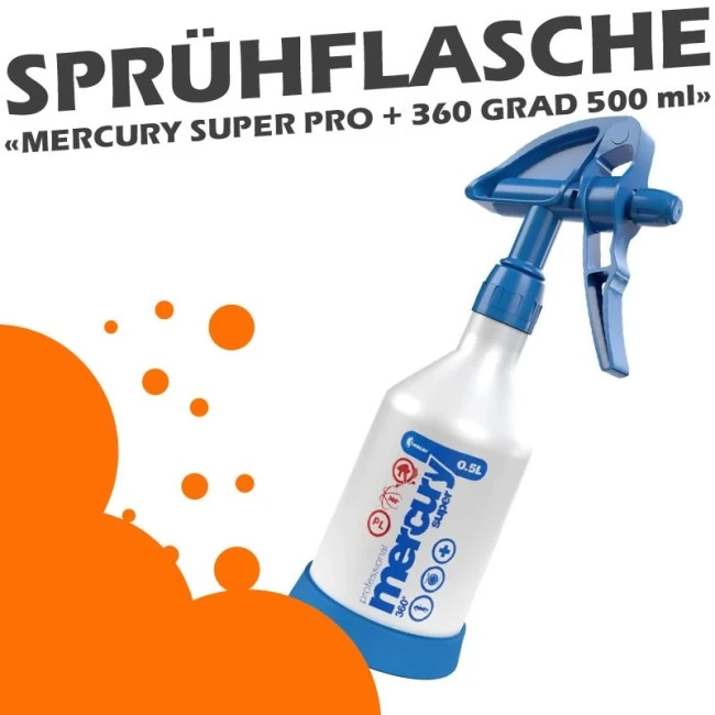 Kwazar Sprühflasche Mercury Super PRO+ 360 Grad 500ml Blau